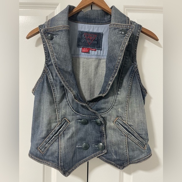 Guess Jackets & Blazers - #140- GUESS-denim tuxedo style vest
